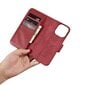 iCarer 2in1 iPhone 14 Pro Max Leather Flip Anti-RFID red (WMI14220728-RD) цена и информация | Telefonide kaitsekaaned ja -ümbrised | hansapost.ee