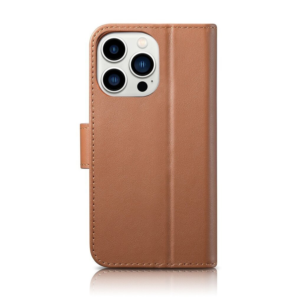 iCarer 2in1 iPhone 14 Pro Max Leather Flip Anti-RFID Brown (WMI14220728-BN) hind ja info | Telefonide kaitsekaaned ja -ümbrised | hansapost.ee