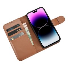 Чехол iCarer 2in1 для iPhone 14 Pro FlipAnti-RFID, коричневый (WMI14220726-BN) цена и информация | Чехлы для телефонов | hansapost.ee