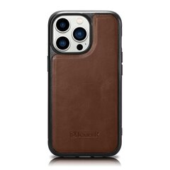 Кожаный чехол iCarer для iPhone 14 Pro Max (совместимый с MagSafe), коричневый (WMI14220720-BN) цена и информация | Чехлы для телефонов | hansapost.ee