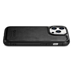 Кожаный чехол iCarer для iPhone 14 Pro Max (совместимый с MagSafe), черный (WMI14220720-BK) цена и информация | Чехлы для телефонов | hansapost.ee