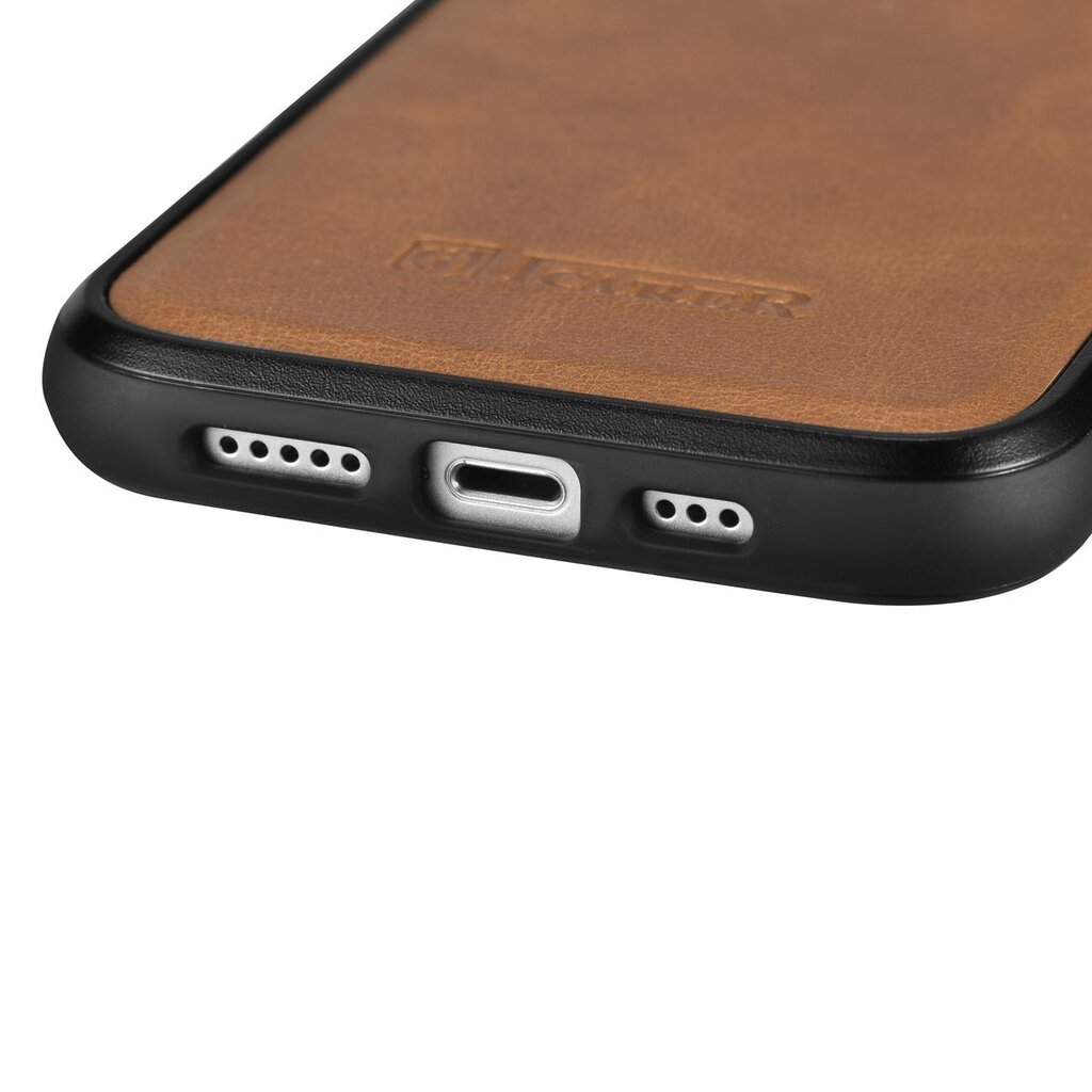 iCarer Leather iPhone 14 Pro (MagSafe compatible) brown (WMI14220718-TN) hind ja info | Telefonide kaitsekaaned ja -ümbrised | hansapost.ee