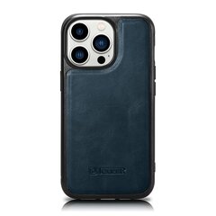 Кожаный чехол iCarer для iPhone 14 Pro (совместим с MagSafe), синий (WMI14220718-BU) цена и информация | Чехлы для телефонов | hansapost.ee