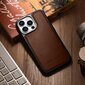 iCarer Leather iPhone 14 Pro (MagSafe compatible) brown (WMI14220718-BN) hind ja info | Telefonide kaitsekaaned ja -ümbrised | hansapost.ee