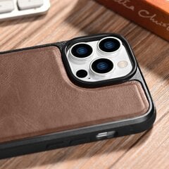 iCarer Leather iPhone 14 Pro (MagSafe compatible) brown (WMI14220718-BN) hind ja info | Telefonide kaitsekaaned ja -ümbrised | hansapost.ee