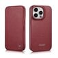 iCarer Leather iPhone 14 Pro Max Flip Magnetic MagSafe Red (WMI14220716-RD) hind ja info | Telefonide kaitsekaaned ja -ümbrised | hansapost.ee