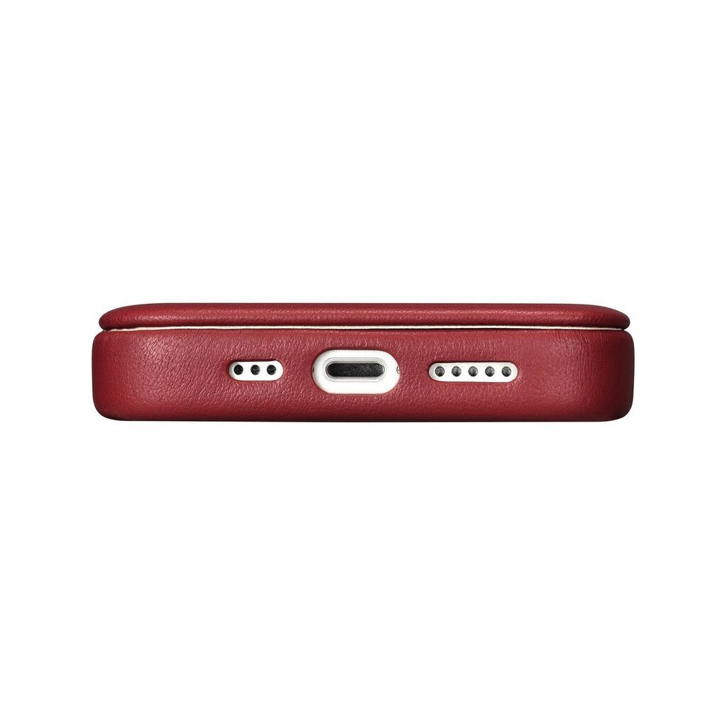 iCarer Leather iPhone 14 Pro Max Flip Magnetic MagSafe Red (WMI14220716-RD) hind ja info | Telefonide kaitsekaaned ja -ümbrised | hansapost.ee