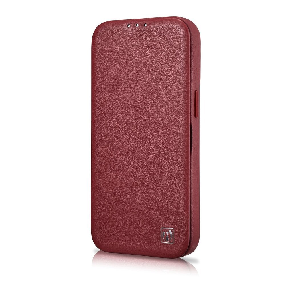 iCarer Leather iPhone 14 Pro Max Flip Magnetic MagSafe Red (WMI14220716-RD) hind ja info | Telefonide kaitsekaaned ja -ümbrised | hansapost.ee