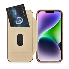 Кожаный чехол iCarer для iPhone 14 Plus Flip с магнитным MagSafe, коричневый (WMI14220715-BN) цена и информация | Чехлы для телефонов | hansapost.ee