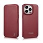 iCarer Leather iPhone 14 Pro Flip Magnetic MagSafe Red (WMI14220714-RD) цена и информация | Telefonide kaitsekaaned ja -ümbrised | hansapost.ee