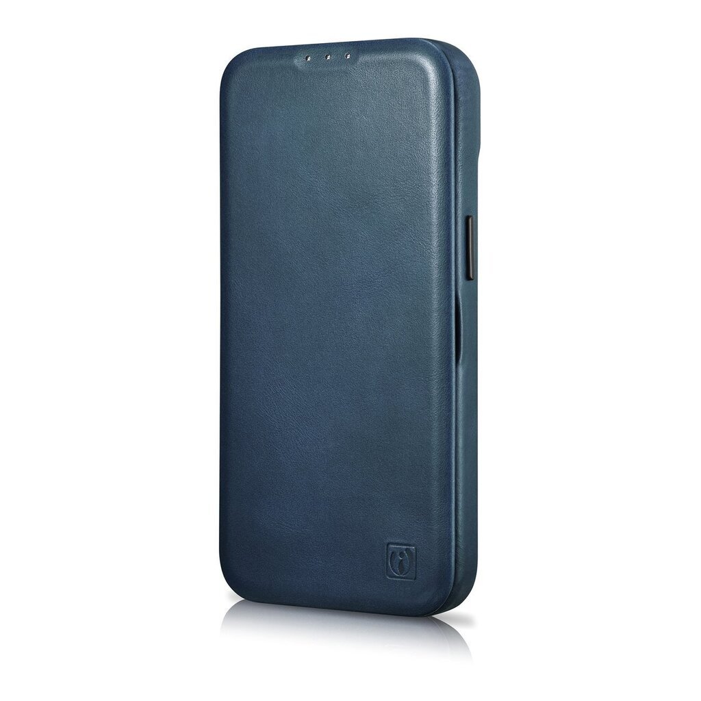 iCarer Leather iPhone 14 Pro Max Flip Magnetic MagSafe Blue (AKI14220708-BU) hind ja info | Telefonide kaitsekaaned ja -ümbrised | hansapost.ee