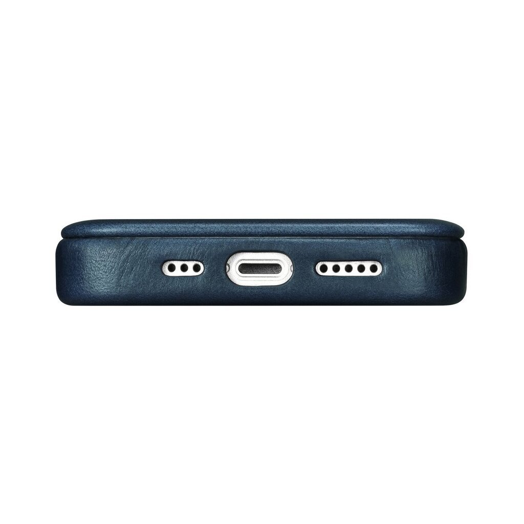 iCarer Leather iPhone 14 Pro Max Flip Magnetic MagSafe Blue (AKI14220708-BU) hind ja info | Telefonide kaitsekaaned ja -ümbrised | hansapost.ee