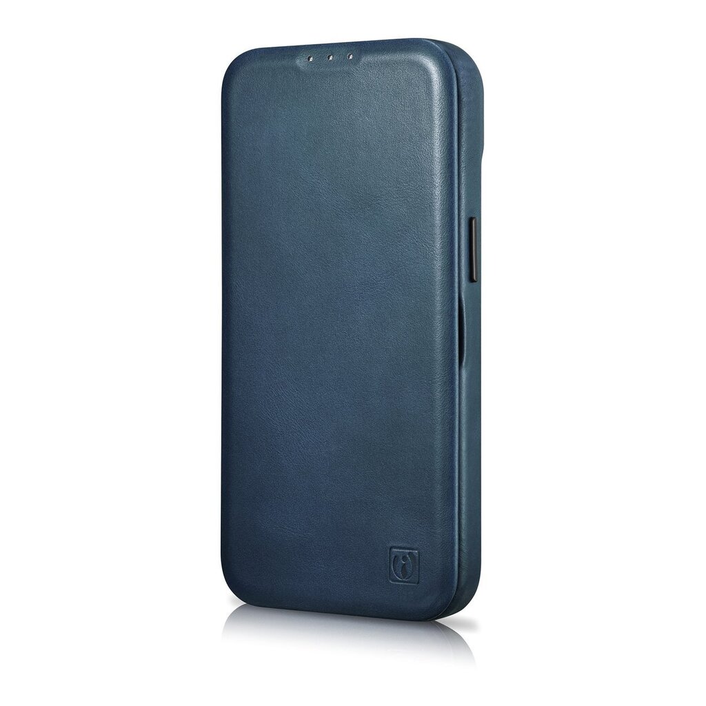 iCarer Leather iPhone 14 Plus Flip Magnetic MagSafe Blue (AKI14220707-BU) hind ja info | Telefonide kaitsekaaned ja -ümbrised | hansapost.ee