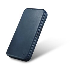 iCarer Leather iPhone 14 Plus Flip Magnetic MagSafe Blue (AKI14220707-BU) цена и информация | Чехлы для телефонов | hansapost.ee