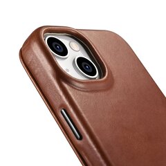 iCarer Leather iPhone 14 Plus magnetic flip MagSafe brown (AKI14220707-BN) hind ja info | Telefonide kaitsekaaned ja -ümbrised | hansapost.ee