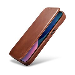 Кожаный чехол iCarer для iPhone 14 Plus Flip с магнитный MagSafe, коричневый (AKI14220707-BN) цена и информация | iCarer Мобильные телефоны, Фото и Видео | hansapost.ee