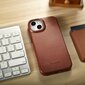 iCarer Leather iPhone 14 Plus magnetic flip MagSafe brown (AKI14220707-BN) hind ja info | Telefonide kaitsekaaned ja -ümbrised | hansapost.ee