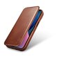 iCarer Leather iPhone 14 Plus magnetic flip MagSafe brown (AKI14220707-BN) hind ja info | Telefonide kaitsekaaned ja -ümbrised | hansapost.ee