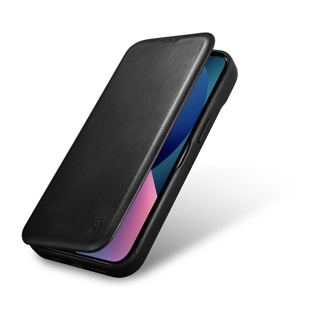 iCarer Leather iPhone 14 Plus Flip Magnetic MagSafe Black (AKI14220707-BK) hind ja info | Telefonide kaitsekaaned ja -ümbrised | hansapost.ee