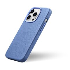 Чехол кожаный iCarer Litchi для iPhone14 Pro Magnetic MagSafe Light Blue (WMI14220710-LB) цена и информация | Чехлы для телефонов | hansapost.ee