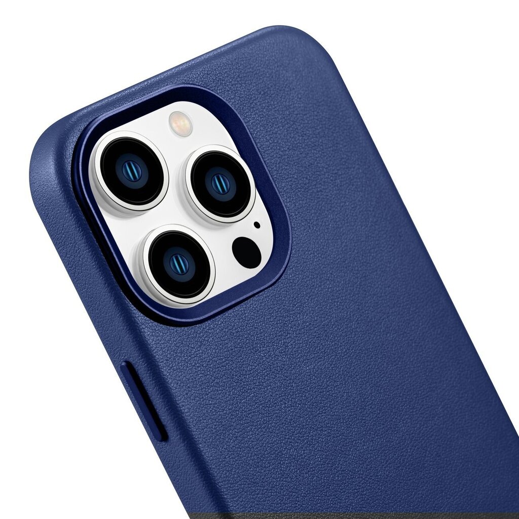 iCarer Leather iPhone 14 Pro Blue (WMI14220706-BU) (MagSafe Compatible) цена и информация | Telefonide kaitsekaaned ja -ümbrised | hansapost.ee