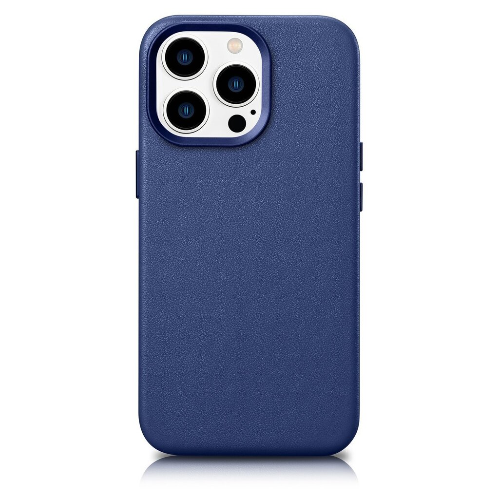 iCarer Leather iPhone 14 Pro Blue (WMI14220706-BU) (MagSafe Compatible) hind ja info | Telefonide kaitsekaaned ja -ümbrised | hansapost.ee