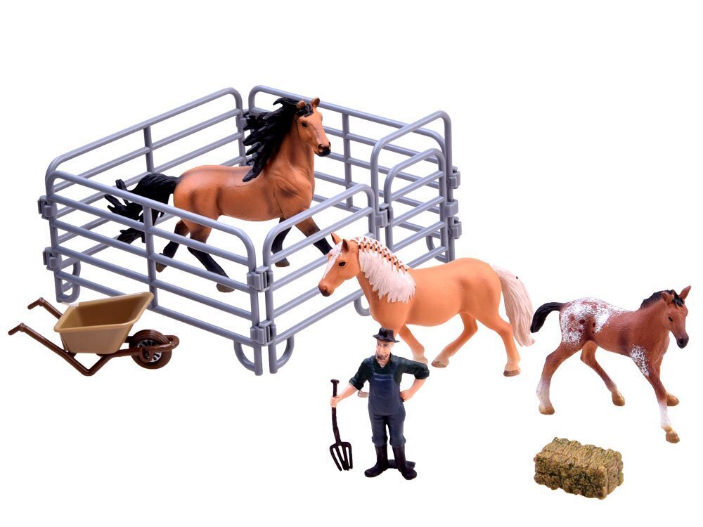 Hobuse ja taluniku kujukeste komplekt цена и информация | Arendavad laste mänguasjad | hansapost.ee