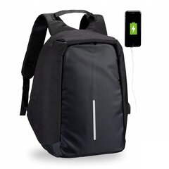 Seljakott "Anti-Theft" peidetud tõmblukkude ja USB-pistikuga, must цена и информация | Рюкзаки и сумки | hansapost.ee