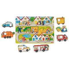 Деревянная головоломка Goki, Транспорт цена и информация | Игрушки для малышей | hansapost.ee