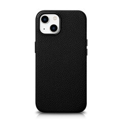 iCarer Litchi Leather iPhone 14 Plus Magnetic MagSafe Black (WMI14220711-BK) hind ja info | Telefonide kaitsekaaned ja -ümbrised | hansapost.ee