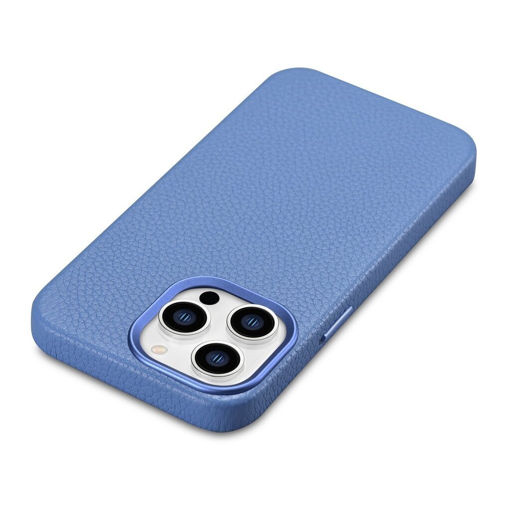 iCarer Litchi Leather iPhone 14 Pro Max Magnetic with MagSafe Light Blue (WMI14220712-LB) цена и информация | Telefonide kaitsekaaned ja -ümbrised | hansapost.ee