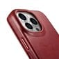 iCarer Leather iPhone 14 Pro Flip Magnetic MagSafe Red (AKI14220706-RD) цена и информация | Telefonide kaitsekaaned ja -ümbrised | hansapost.ee