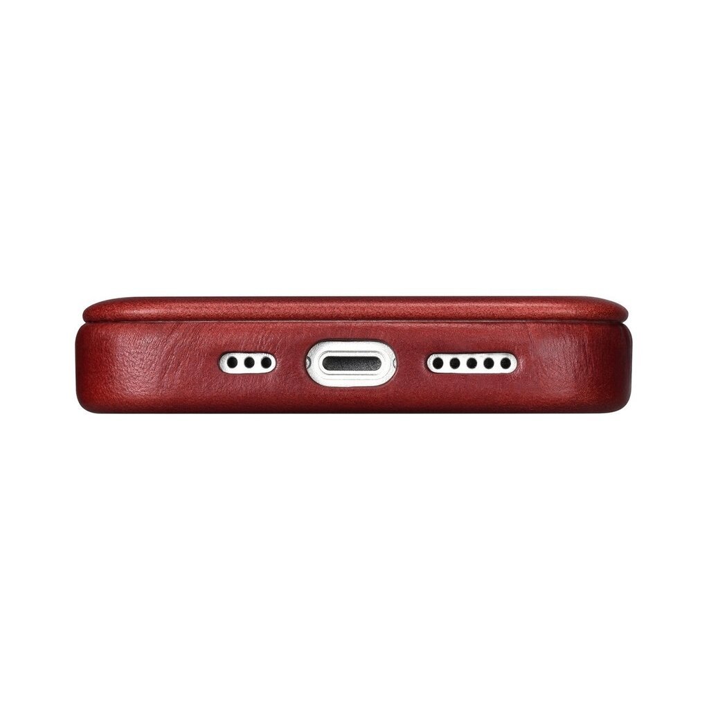 iCarer Leather iPhone 14 Pro Flip Magnetic MagSafe Red (AKI14220706-RD) hind ja info | Telefonide kaitsekaaned ja -ümbrised | hansapost.ee