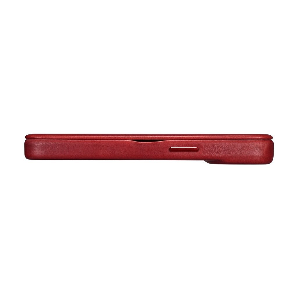 iCarer Leather iPhone 14 Pro Flip Magnetic MagSafe Red (AKI14220706-RD) цена и информация | Telefonide kaitsekaaned ja -ümbrised | hansapost.ee