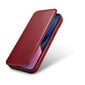 iCarer Leather iPhone 14 Pro Flip Magnetic MagSafe Red (AKI14220706-RD) цена и информация | Telefonide kaitsekaaned ja -ümbrised | hansapost.ee