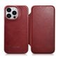 iCarer Leather iPhone 14 Pro Flip Magnetic MagSafe Red (AKI14220706-RD) цена и информация | Telefonide kaitsekaaned ja -ümbrised | hansapost.ee