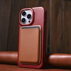 Кожаный чехол iCarer для iPhone 14 Pro Flip с магнитным MagSafe, красный (AKI14220706-RD) цена и информация | Чехлы для телефонов | hansapost.ee
