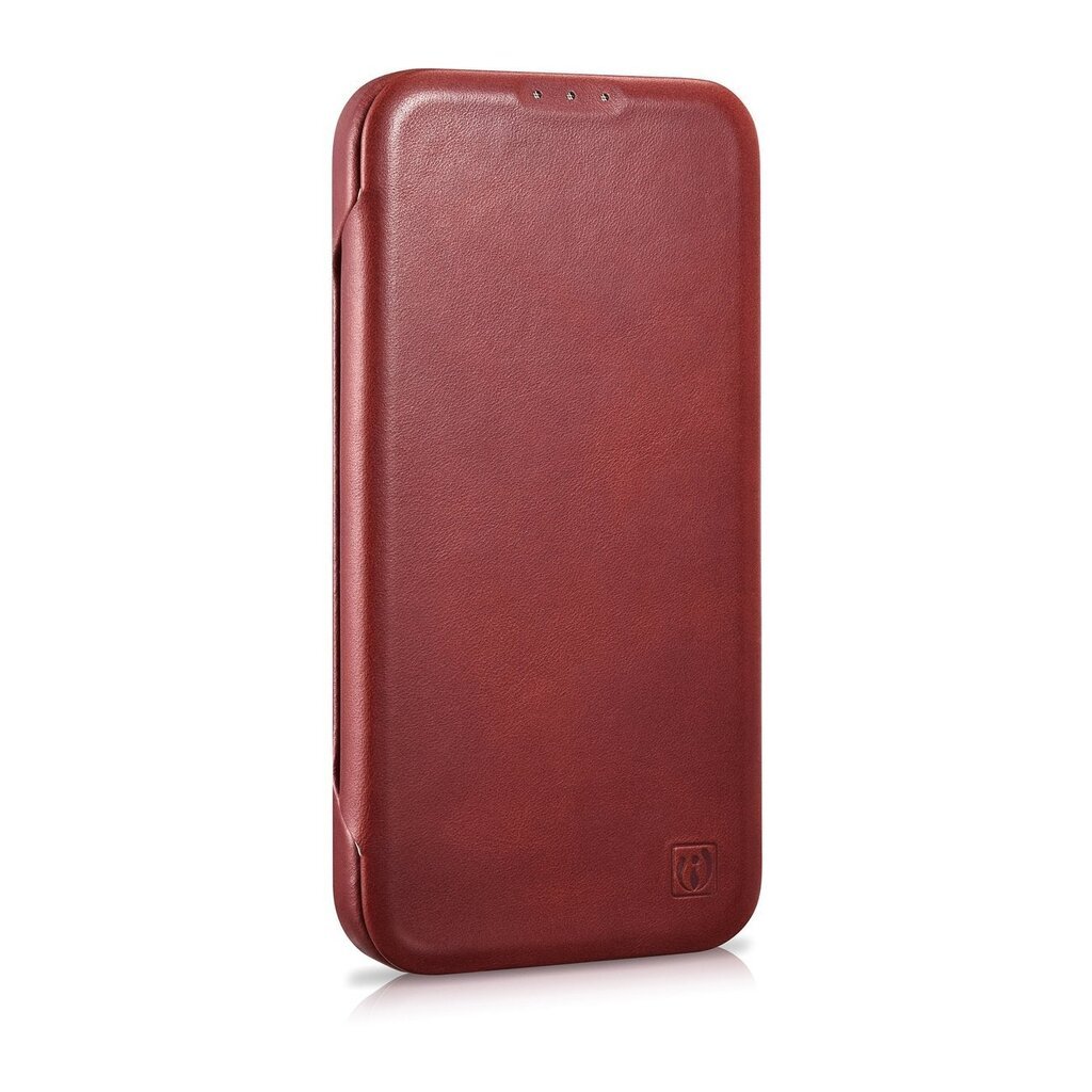 iCarer Leather iPhone 14 Pro Flip Magnetic MagSafe Red (AKI14220706-RD) цена и информация | Telefonide kaitsekaaned ja -ümbrised | hansapost.ee