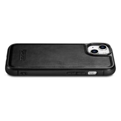 Кожаный чехол iCarer для iPhone 14 Plus (совместим с MagSafe), черный (WMI14220719-BK) цена и информация | iCarer Мобильные телефоны, Фото и Видео | hansapost.ee