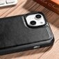 iCarer Leather iPhone 14 Plus (MagSafe Compatible) black (WMI14220719-BK) цена и информация | Telefonide kaitsekaaned ja -ümbrised | hansapost.ee