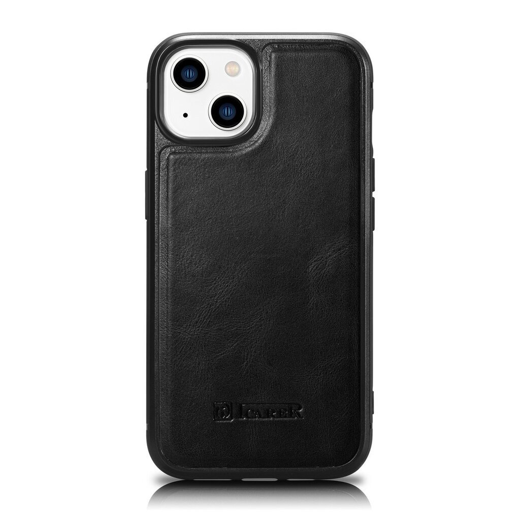 iCarer Leather iPhone 14 Plus (MagSafe Compatible) black (WMI14220719-BK) цена и информация | Telefonide kaitsekaaned ja -ümbrised | hansapost.ee