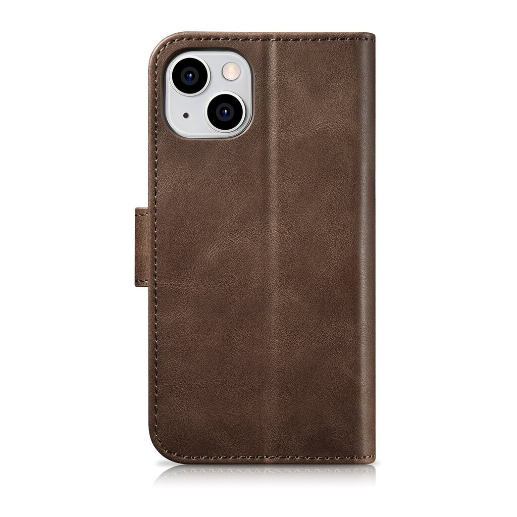 iCarer 2in1 iPhone 14 Plus Leather Flip Anti-RFID brown (WMI14220723-BN) hind ja info | Telefonide kaitsekaaned ja -ümbrised | hansapost.ee