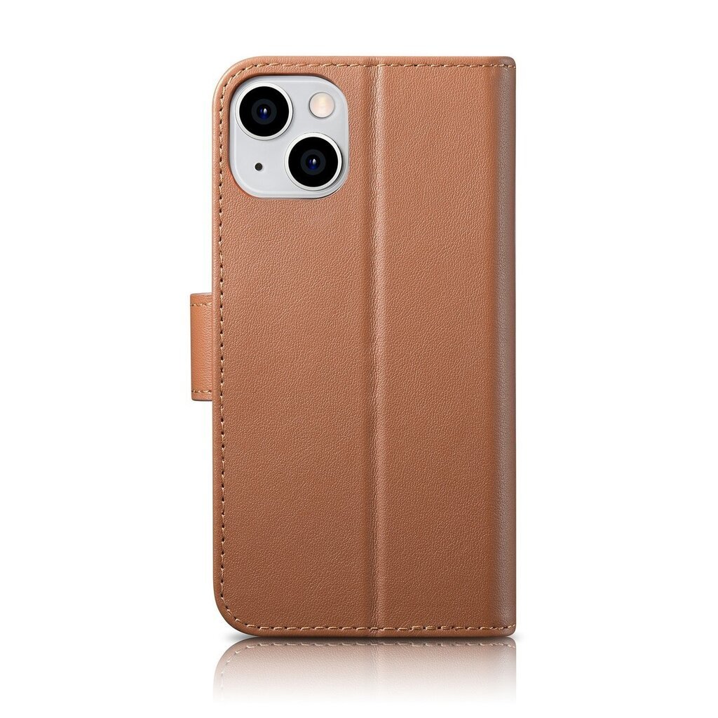 iCarer 2in1 iPhone 14 Plus FlipAnti-RFID Brown (WMI14220727-BN) hind ja info | Telefonide kaitsekaaned ja -ümbrised | hansapost.ee