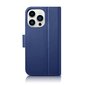 iCarer 2in1 iPhone 14 Pro Max Leather Flip Anti-RFID blue (WMI14220728-BU) hind ja info | Telefonide kaitsekaaned ja -ümbrised | hansapost.ee