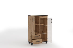 Витрина ADRK Furniture POL01, коричневая цена и информация | Витрины, серванты | hansapost.ee