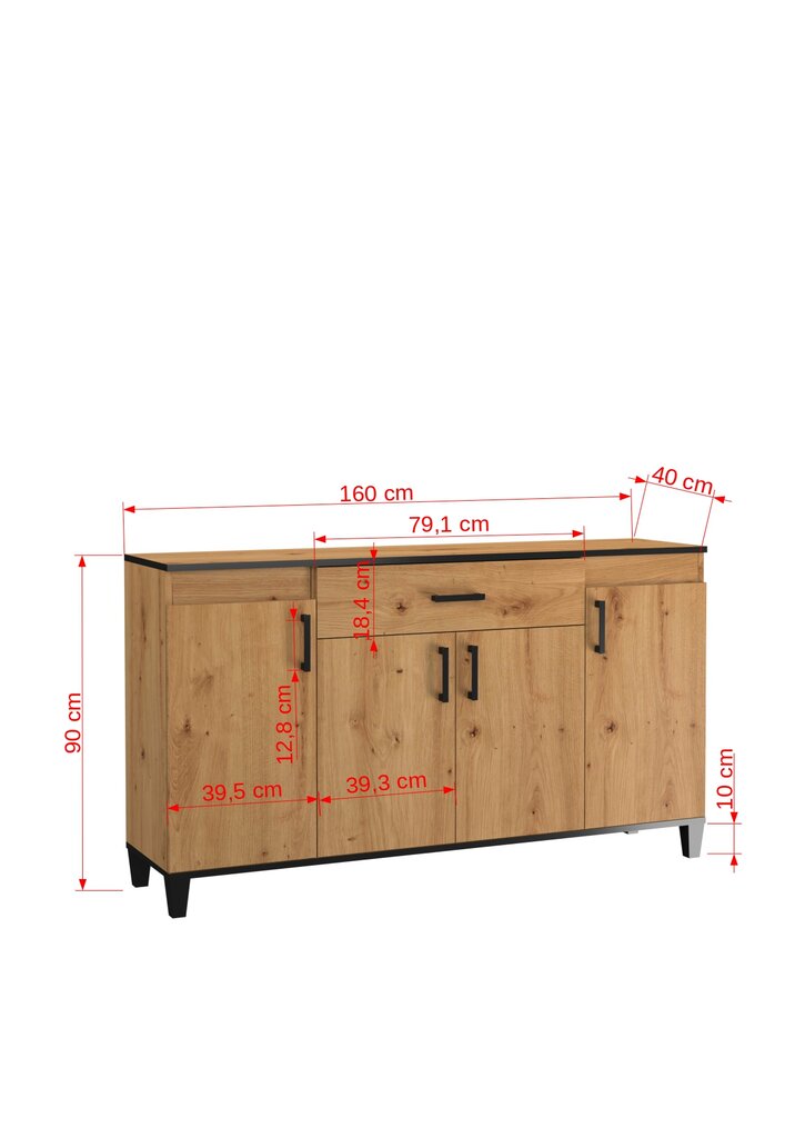 Kummut ADRK Furniture POL16, pruun цена и информация | Kummutid | hansapost.ee