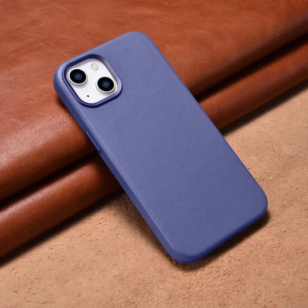 iCarer Leather iPhone 14 Plus light purple (MagSafe compatible) hind ja info | Telefonide kaitsekaaned ja -ümbrised | hansapost.ee