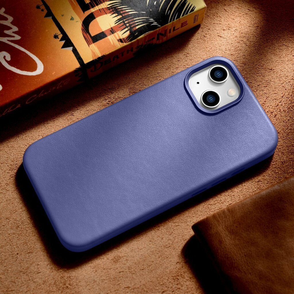 iCarer Leather iPhone 14 Plus light purple (MagSafe compatible) hind ja info | Telefonide kaitsekaaned ja -ümbrised | hansapost.ee