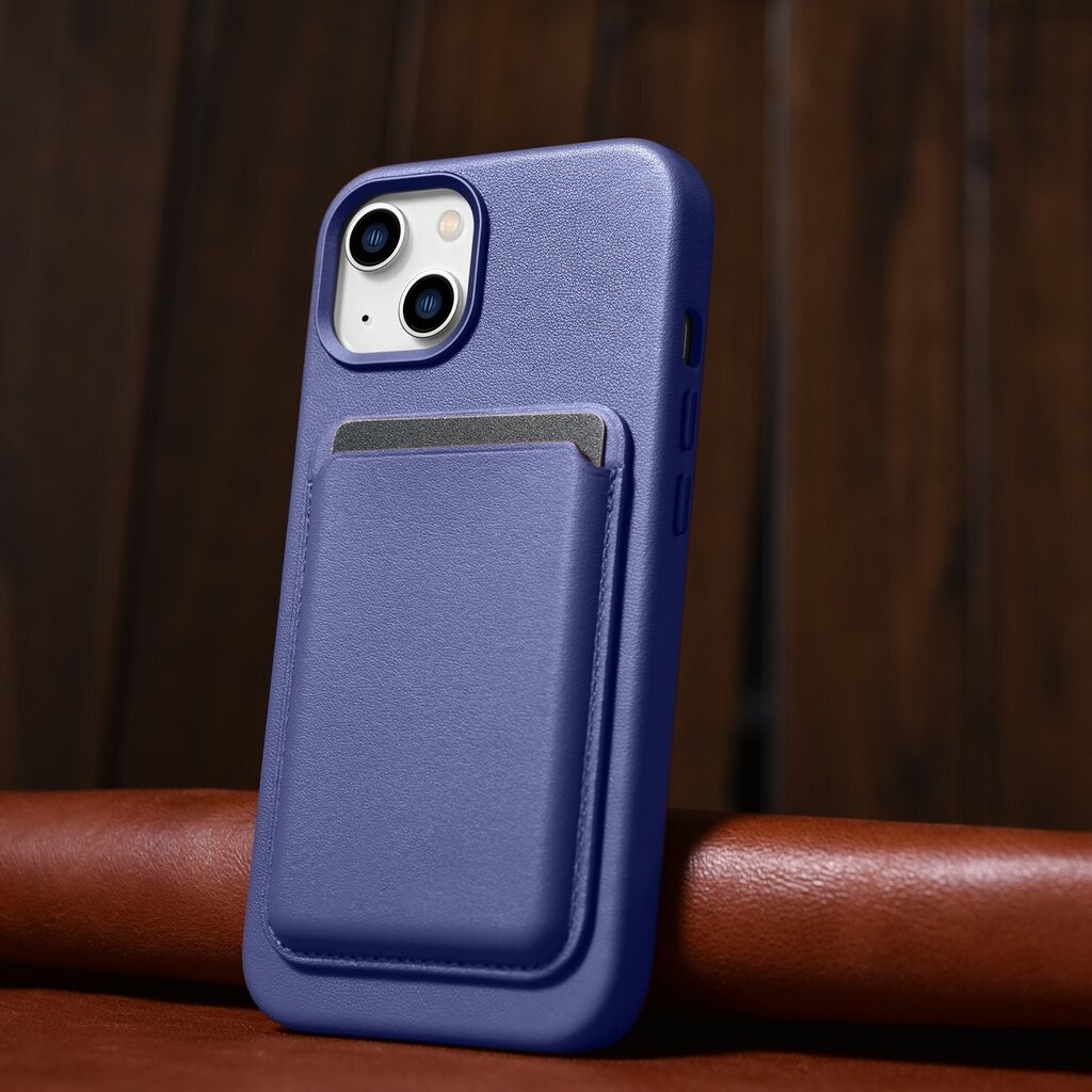 iCarer Leather iPhone 14 Plus light purple (MagSafe compatible) hind ja info | Telefonide kaitsekaaned ja -ümbrised | hansapost.ee