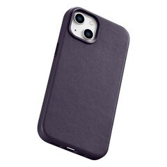 iCarer Leather iPhone 14 Plus dark purple (MagSafe compatible) цена и информация | Чехлы для телефонов | hansapost.ee